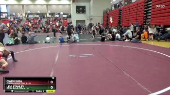 75 lbs Round 1 (4 Team) - Levi Stanley, South Region Team B vs Owen Shea, Central Region Team B
