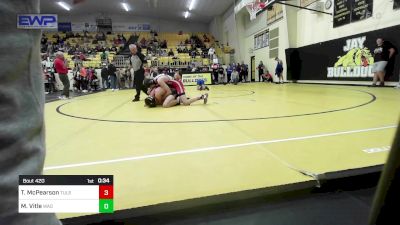 140-A lbs Quarterfinal - Thomas McPearson, Tulsa Union vs Mason Vitle, Wagoner