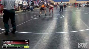 1 - 144 lbs Cons. Round 2 - River Diaz, Lancaster High School vs AJ Woodson, Bath County High School