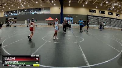 100 lbs Round 1 - Lyla Cisar, Unattached vs Kwynn Craig, Capital City Wrestling Club