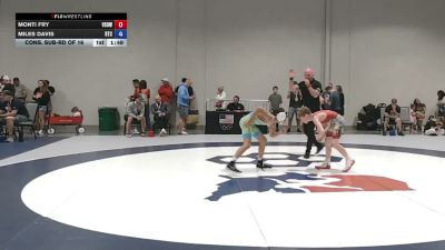 44 kg Cons. Sub-rd Of 16 - Monti Fry, Victory School Of Wrestling vs Miles Davis, Relentless Training Center