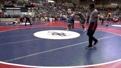 4A 285 lbs Semifinal - Andrew Dawson, Shiloh Christian School vs Ari Montgomery, Joe T. Robinson High School