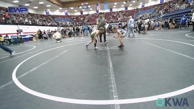 52 lbs Quarterfinal - Tyler Thomas, Choctaw Ironman Youth Wrestling vs Baker James, Blaine County Grapplers