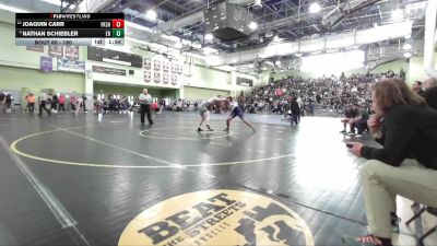 190 lbs Champ. Round 1 - Nathan Schiebler, EAGLE ROCK vs Joaquin Carr, FRANKLIN