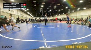 90 lbs Rr Rnd 1 - Annabelle Williams, Untouchables Girls Teal vs Emerson Rollings, Washington K-6