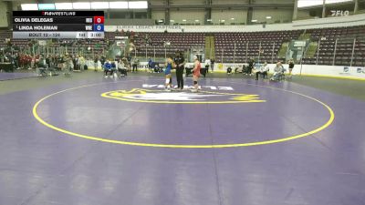 124 lbs Champ. Round 1 - Linda Holeman, Western New England vs Olivia Delegas, New England College