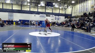 215 lbs Quarterfinal - TETO HARTLEY, Wasilla High School vs Jacob Lehman, Palmer High School