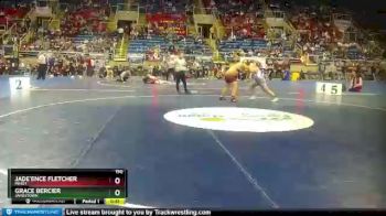 190 lbs 5th Place Match - Jade`ence Fletcher, Minot vs Grace Bercier, Jamestown