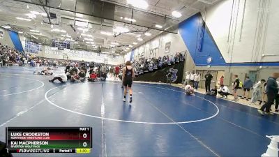 120 lbs Cons. Semi - Kai MacPherson, Riverton Wolf Pack vs Luke Crookston, Northside Wrestling Club