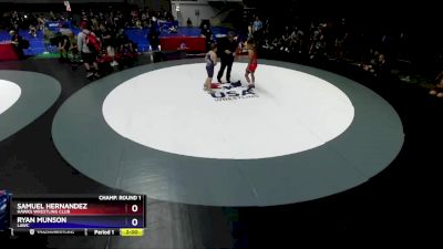 98 lbs Semifinal - Samuel Hernandez, Hawks Wrestling Club vs Ryan Munson, LAWC