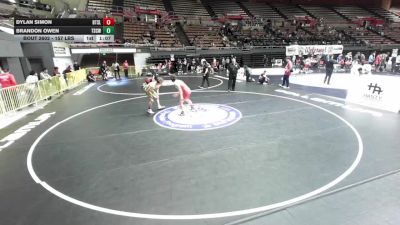 157 lbs Quarters - Brandon Owen, Team So Cal Wrestling Club vs Dylan Simon, Beat The Streets - Los Angeles