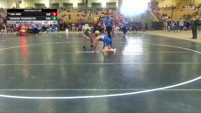 95 lbs Semifinal - Mason Toungette, Williamson Co Wrestling Club vs Jaz Ard, Iron Knights
