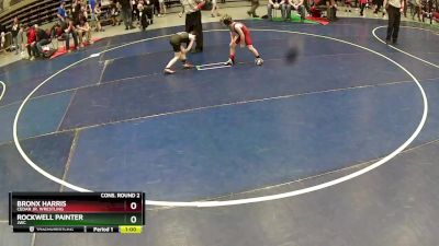 56 lbs Cons. Round 2 - Bronx Harris, Cedar Jr. Wrestling vs Rockwell Painter, JWC