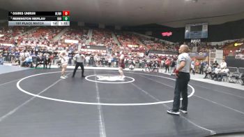 285 lbs 1st Place Match - Osiris Unruh, Meriden-Jefferson West HS vs Remington Merlau, Rose Hill HS