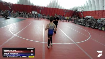 67 lbs Semifinal - Shaun Gilson, Slinger Red Rhinos Wrestling Club vs Tyson Peterson, CrassTrained: Weigh In Club