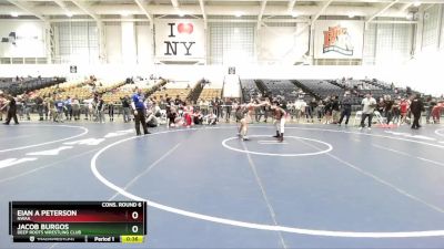 124 lbs Cons. Round 6 - Eian A Peterson, NWAA vs Jacob Burgos, Deep Roots Wrestling Club