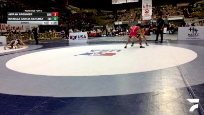 Junior Girls - 120 lbs Semis - Akirah Bremmer, Sutter Union High School Wrestling vs Isabella Garcia Sanchez, Legacy Wrestling Center