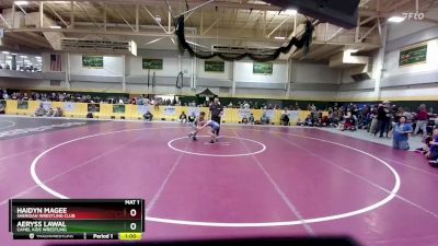 60 lbs Cons. Semi - Aeryss Lawal, Camel Kids Wrestling vs Haidyn Magee, Sheridan Wrestling Club