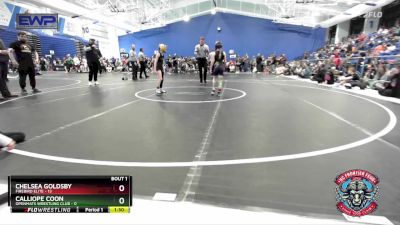 65 lbs Semis (4 Team) - Chelsea Goldsby, Firebird Elite vs Calliope Coon, OpenMats Wrestling Club