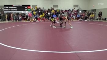 122-124 lbs 1st Place Match - Josie Thompson, Grinnell Girls vs Presley McCabe, Center Point-Urbana Girls