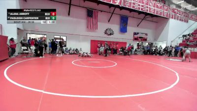 JH 96 lbs Quarterfinal - Alana Abbott, Mustang JH vs Pasleigh Carpenter, MIDWEST CITY JH