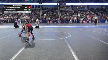 70 lbs Quarterfinal - Kynslee Crawford, Marysville vs Marcie Cook, Hoisington Jr Cardinal Wrestling Club