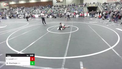 74 lbs 2nd Place - Evan Lovell, MatTime vs Whitnee Stanhope, USA Gold