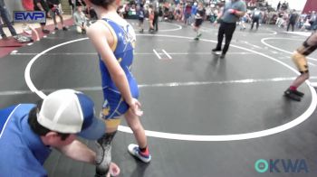 58 lbs Consolation - Leland Riley, Midwest City Bombers Youth Wrestling Club vs Blaine Horton, Newkirk Takedown Club