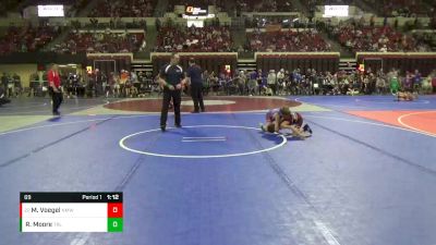 69 lbs Champ. Round 2 - Mason Voegel, North Montana Wrestling Club vs Rowen Moore, Team Real Life