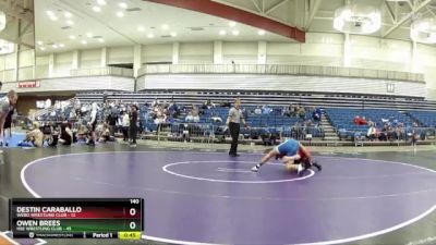 140 lbs Finals (2 Team) - Owen Brees, HSE Wrestling Club vs Destin Caraballo, Webo Wrestling Club