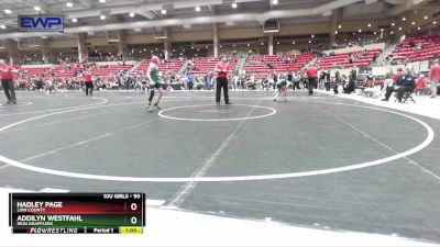 90 lbs Semifinal - Addilyn Westfahl, Iron Grapplers vs Hadley Page, Linn County