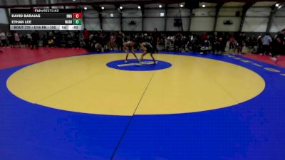 U16 FK - 100 lbs Cons. Round 3 - David Barajas, Riverhawk Wrestling Academy vs Ethan Lee, Washington
