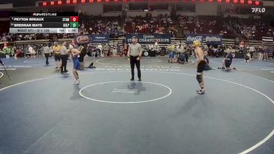 D 1 126 lbs Cons. Round 4 - Peyton Breaux, St. Amant vs Brennan Mays, Sulphur