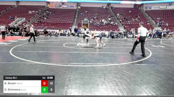 114 lbs Consy Rd I - Brody Bower, Montoursville vs Darius Simmons, Burgettstown