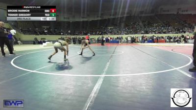 80 lbs 3rd Place - Brodie Harmon, Duncan Middle School vs Tenner Gregory, Prodigy Elite Wrestling