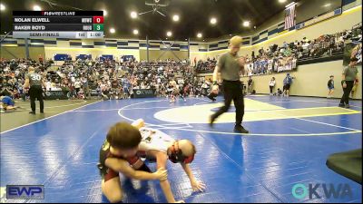 52 lbs Semifinal - Nolan Elwell, Mustang Bronco Wrestling Club vs Baker Boyd, Rough Riders