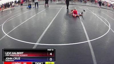 97 lbs Round 1 - Levi Halbert, MWC Wrestling Academy vs John Cruz, Nebraska