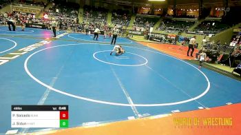 49 lbs Quarterfinal - Presley Salcedo, Sunkist Kids Monster Garage vs Jett Sidun, Hutchy Hammers