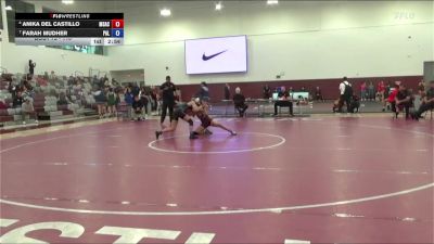 110 lbs Cons. Semi - Anika Del Castillo, Mt. San Antonio College vs Farah Mudher, Palomar College