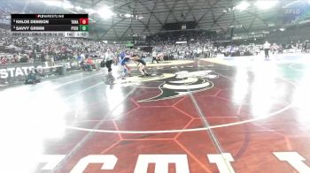 Girls 1B/2B/1A 105 Champ. Round 2 - Savvy Grimm, East Jefferson (Girls) vs Khloe Denison, Tonasket (Girls)