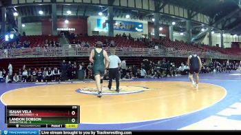 215 lbs Round 1 (4 Team) - Isaiah Vela, Lincoln Southwest vs Landon Dobson, Manhattan HS