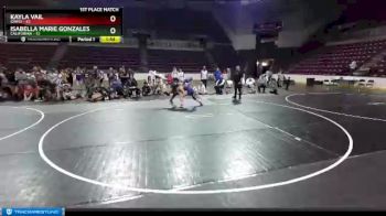 W-117 lbs Finals (8 Team) - Isabella Marie Gonzales, California vs Kayla Vail, Idaho