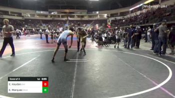 130 lbs Consi Of 4 - Ethan Hayden, Division Bell Wrestling vs Esai Marquez, Colorado Bad Boys