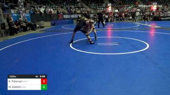 130 lbs Consolation - Aiden Peterson, Westshore WC vs Maddox Goebel, Sarbacker Wrestling Academy