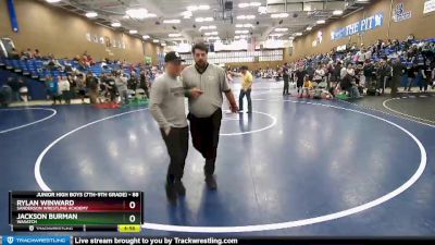 88 lbs Champ. Round 1 - Rylan Winward, Sanderson Wrestling Academy vs Jackson Burman, Wasatch