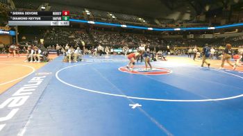 140 Class 2 lbs Champ. Round 1 - Sierra Devore, Webb City vs Diamond Keytue, Oak Park