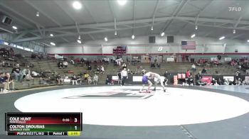 125 lbs 7th Place Match - Colton Drousias, Glenville State vs Cole Hunt, Montevallo