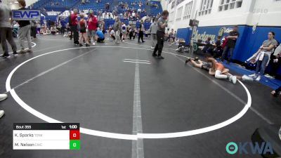 90 lbs Final - Kruse Sparks, Tonkawa Takedown Club vs Montra Nelson, Cowboy Wrestling Club