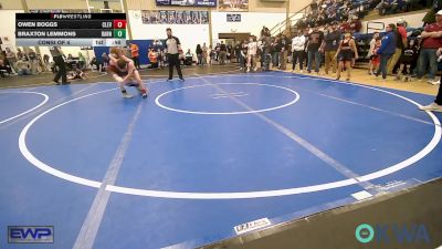 75 lbs Consi Of 4 - Owen Boggs, Cleveland Take Down Club vs Braxton Lemmons, Barnsdall Youth Wrestling