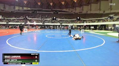 National 6-8 100 Quarterfinal - Brady Zabriskie, Richmond Wrestling Club vs Avery Diette, Caliber Wrestling Academy